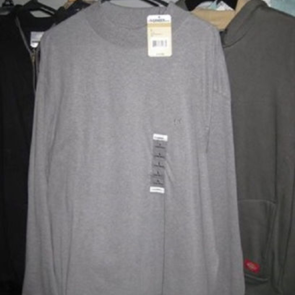Mens 100% Cotton Knit LS Shirt NEW